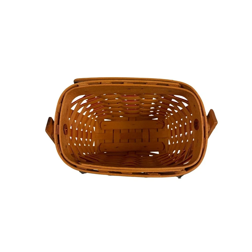 Longaberger 2001 Inaugural Basket Patriotic Red Blue‎ Handwoven with Liner Liner